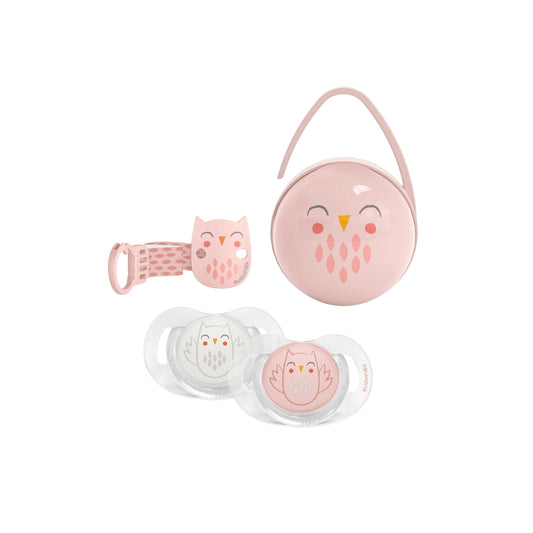Bonhomia Pacifier Set Pink