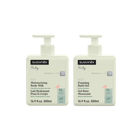 Suavinex Moisturizing Body Milk & Foaming Bath Gel Set