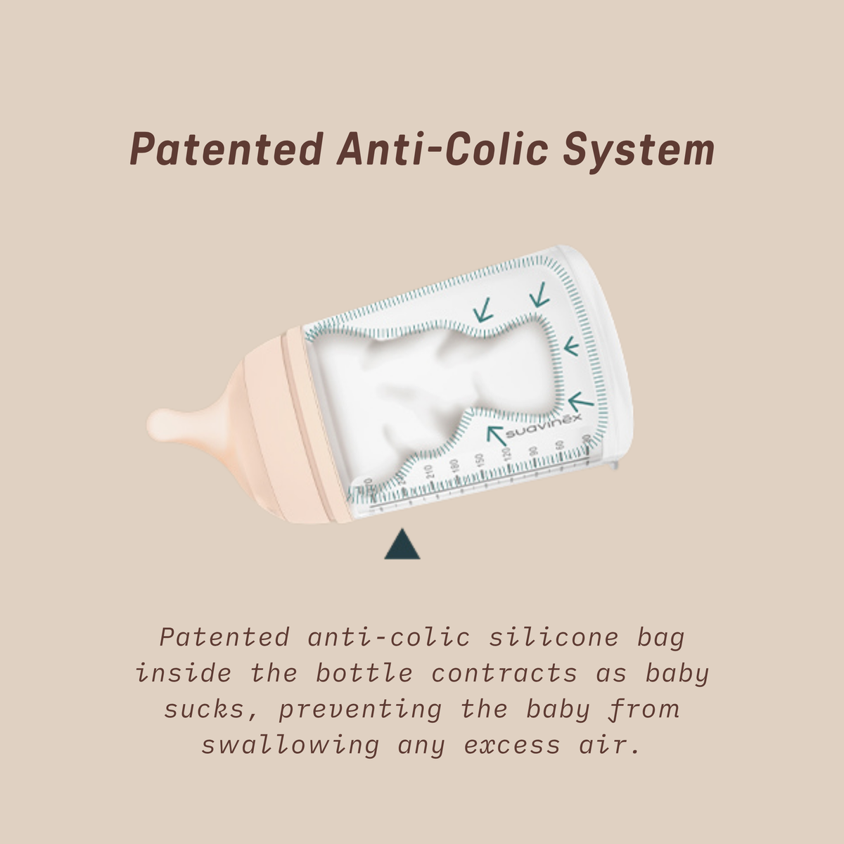 Suavinex Zerø.Zerø™ Anti-Colic Bottle