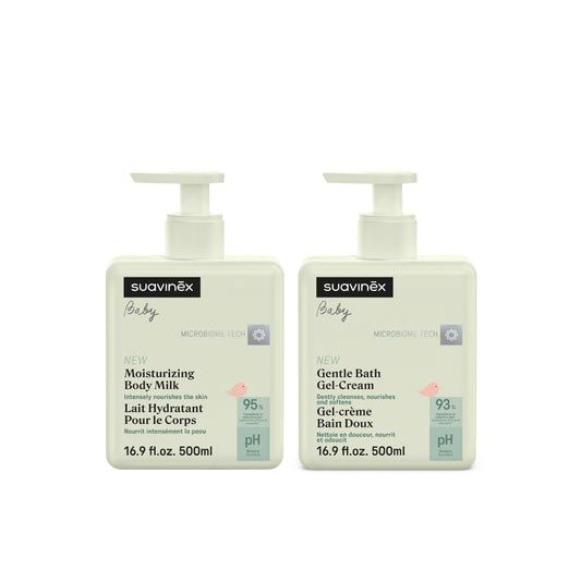 Suavinex Moisturizing Body Milk & Gentle Bath Gel-Cream Set