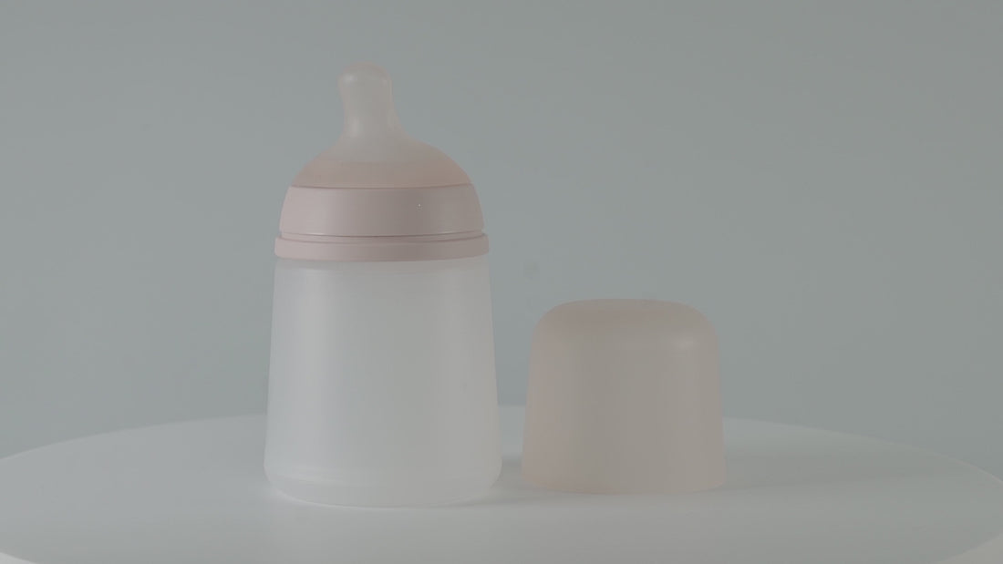 Birds Pink Bottle, Round Teat, Boiled, Silicone - +4 Months, 360 ml,  Suavinex Suavinex